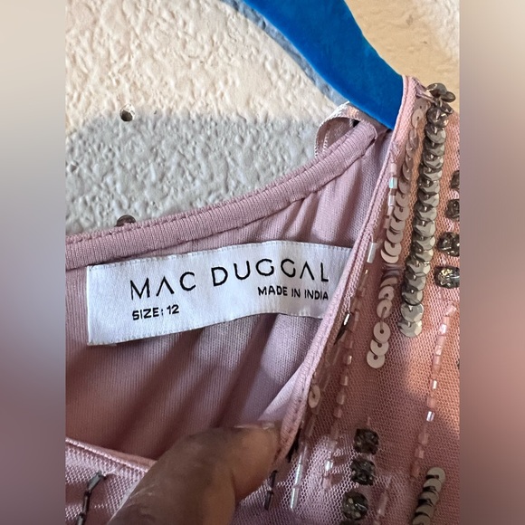 MAC DUGGAL EMBELLISHED FULL LENGTH LAYERED SLEEVE GOWN SZ 12 $698 #93582 NWOT - Picture 6 of 12